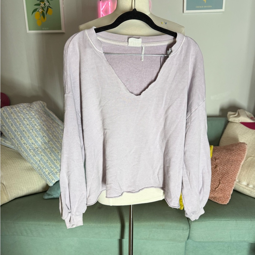 Urban Outfitters Lavender V-Neck Sweatshirt